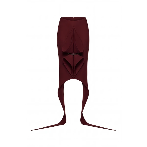 Alya Skirt in Maroon Red