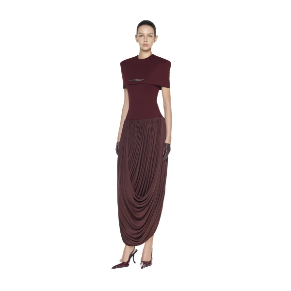 CHATS by C.Dam Amiri Dress in Reddish Brown | Maxi Dresses | Coveti