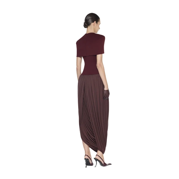 CHATS by C.Dam Amiri Dress in Reddish Brown | Maxi Dresses | Coveti