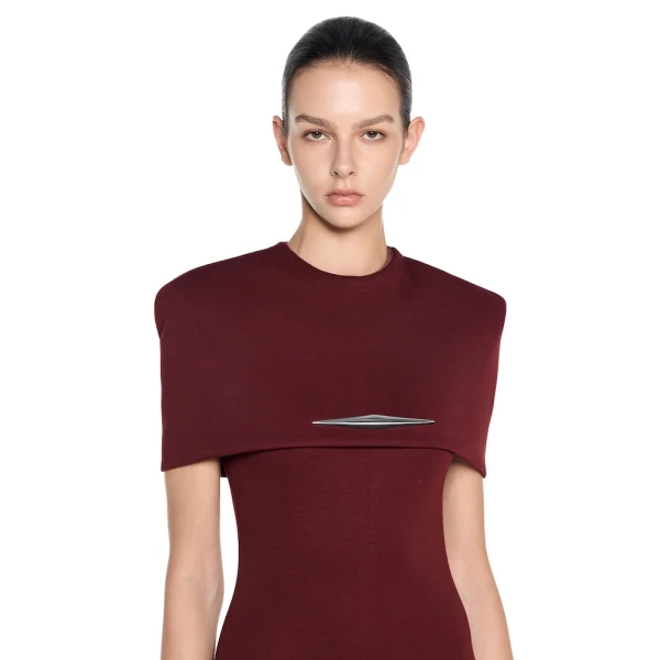 CHATS by C.Dam Amiri Dress in Reddish Brown | Maxi Dresses | Coveti