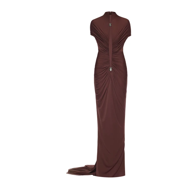 CHATS by C.Dam Cecilia Dress in Maroon | Maxi Dresses | Coveti