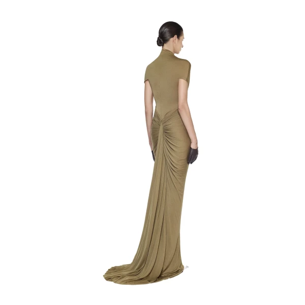 CHATS by C.Dam Cecilia Dress in Mustard Green | Maxi Dresses | Coveti