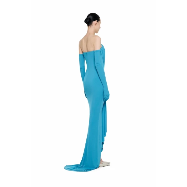 CHATS by C.Dam Cetus Dress in Cerulean Blue | Maxi Dresses | Coveti