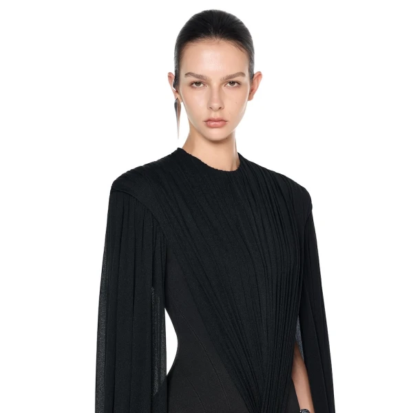 CHATS by C.Dam Curie Dress in Black | Maxi Dresses | Coveti
