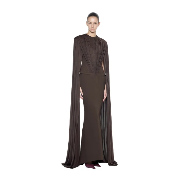 CHATS by C.Dam Curie Dress in Brown | Maxi Dresses | Coveti
