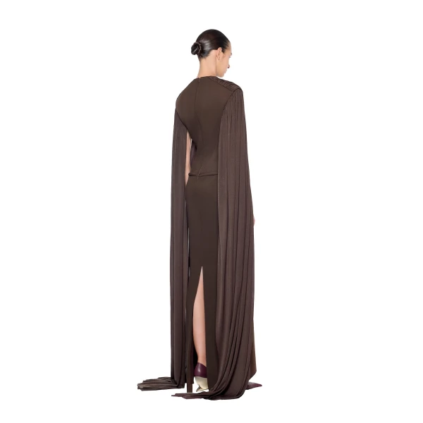 CHATS by C.Dam Curie Dress in Brown | Maxi Dresses | Coveti