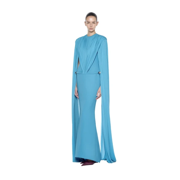 CHATS by C.Dam Curie Dress in Cerulean Blue, view 2
