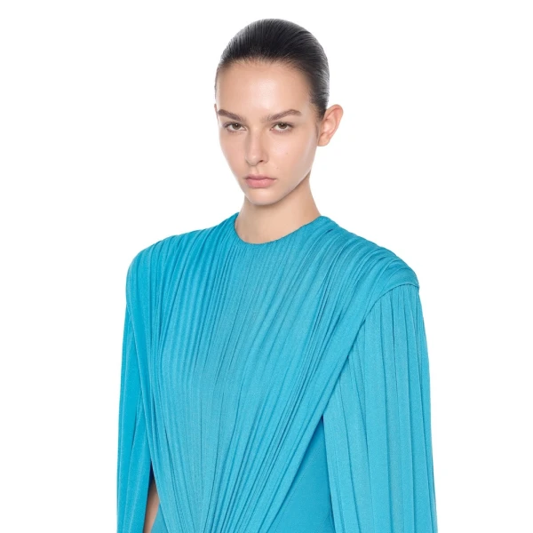 CHATS by C.Dam Curie Dress in Cerulean Blue, view 4