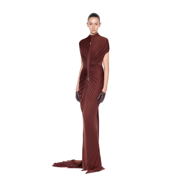 CHATS by C.Dam Edith Dress in Maroon | Maxi Dresses | Coveti