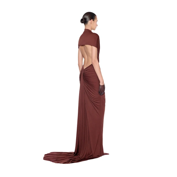 CHATS by C.Dam Edith Dress in Maroon | Maxi Dresses | Coveti