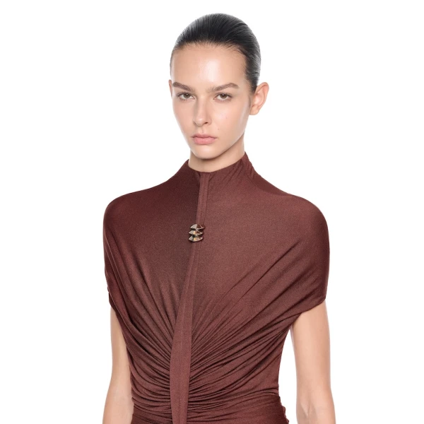 CHATS by C.Dam Edith Dress in Maroon | Maxi Dresses | Coveti