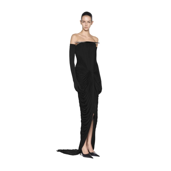 CHATS by C.Dam Elion Dress in Black | Maxi Dresses | Coveti