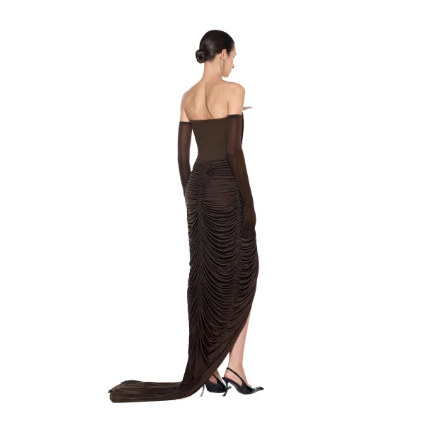 CHATS by C.Dam Elion Dress in Brown, view 3