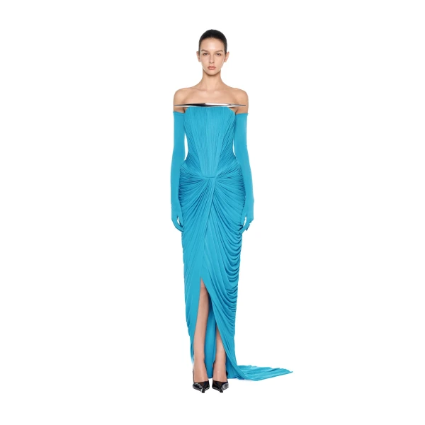 CHATS by C.Dam Elion Dress in Cerulean Blue | Maxi Dresses | Coveti