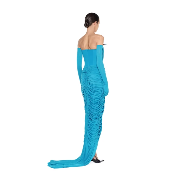 CHATS by C.Dam Elion Dress in Cerulean Blue | Maxi Dresses | Coveti