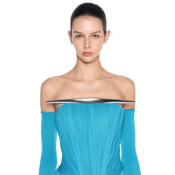 CHATS by C.Dam Elion Dress in Cerulean Blue | Maxi Dresses | Coveti