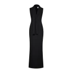 CHATS by C.Dam Fatima Dress in Black | Maxi Dresses | Coveti
