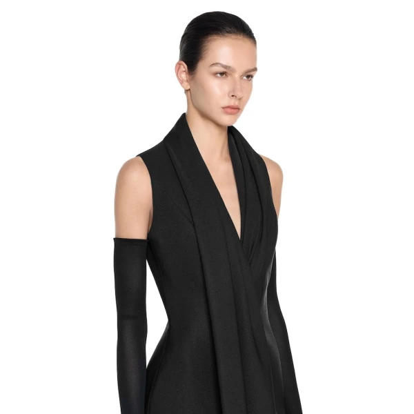 CHATS by C.Dam Fatima Dress in Black | Maxi Dresses | Coveti