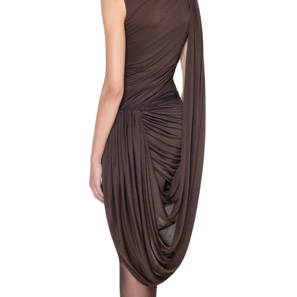 CHATS by C.Dam Frida Dress in Brown | Mini Dresses | Coveti