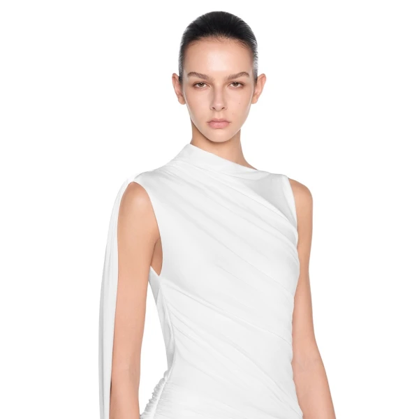 CHATS by C.Dam Frida Dress in White | Mini Dresses | Coveti