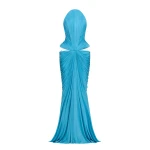 CHATS by C.Dam Grimes Dress in Cerulean Blue | Maxi Dresses | Coveti