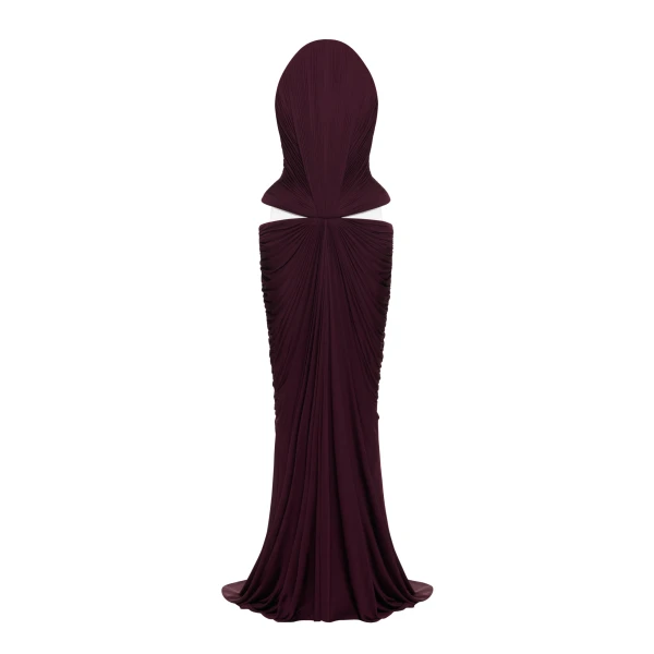 CHATS by C.Dam Grimes Dress in Maroon Red | Maxi Dresses | Coveti