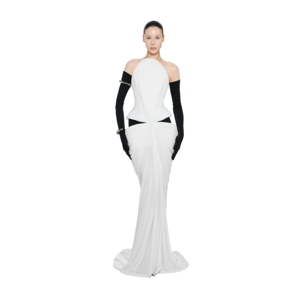 CHATS by C.Dam Grimes Dress in White | Maxi Dresses | Coveti