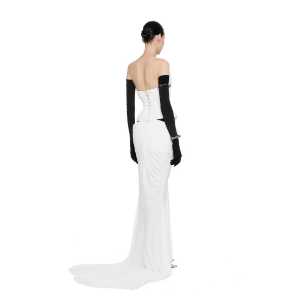 CHATS by C.Dam Grimes Dress in White | Maxi Dresses | Coveti