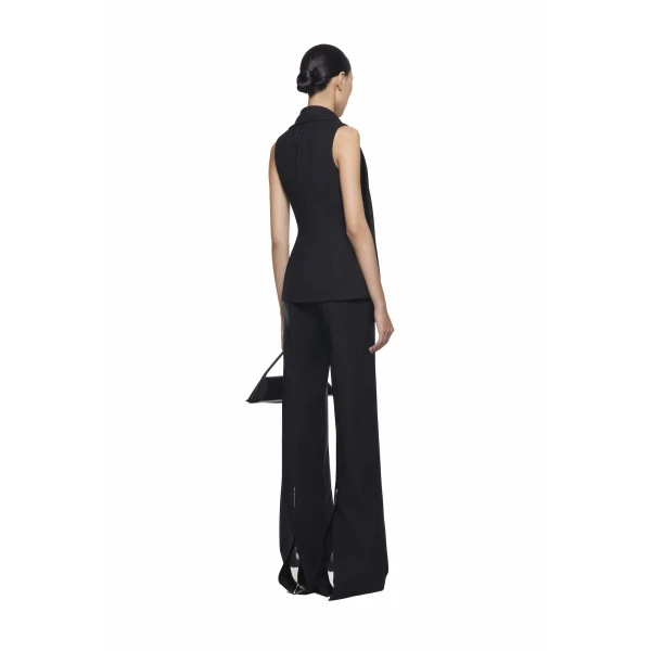 CHATS by C.Dam Hannah Vest and Skirt Set in Black | Vests | Coveti