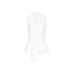 CHATS by C.Dam Hannah Vest and Skirt Set in White | Vests | Coveti