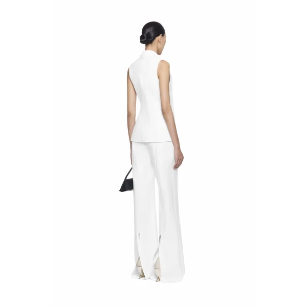 CHATS by C.Dam Hannah Vest and Skirt Set in White | Vests | Coveti
