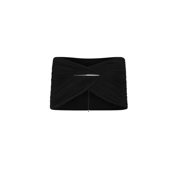 Hayat Top and Skirt Set in Black