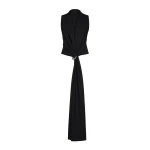 CHATS by C.Dam Hedy Vest and Skirt Set in Black | Vests | Coveti