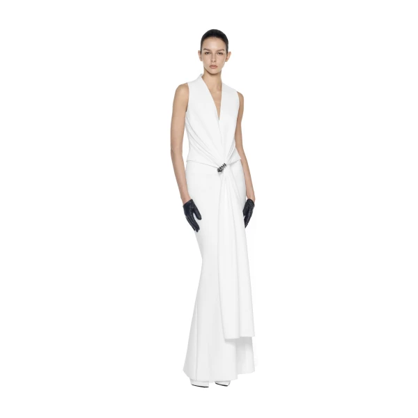 CHATS by C.Dam Hedy Vest and Skirt Set in White | Vests | Coveti