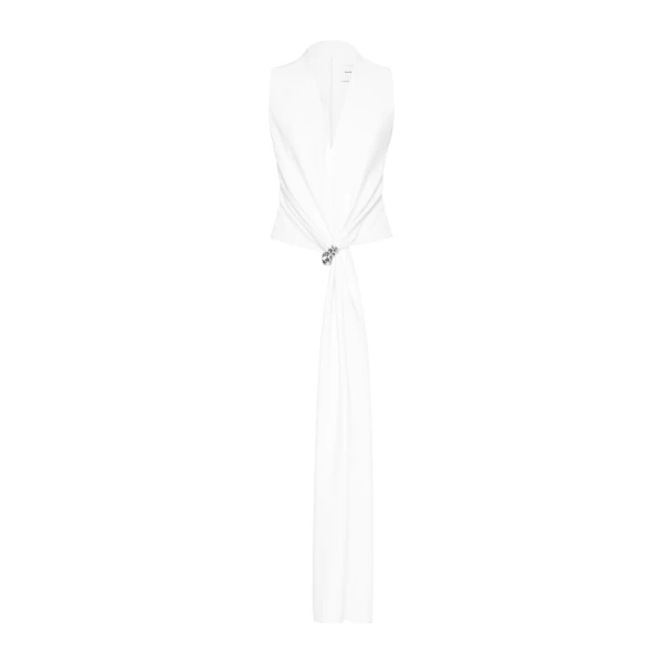 Hedy Vest and Skirt Set in White
