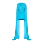 CHATS by C.Dam Irene Dress in Cerulean Blue | Mini Dresses | Coveti