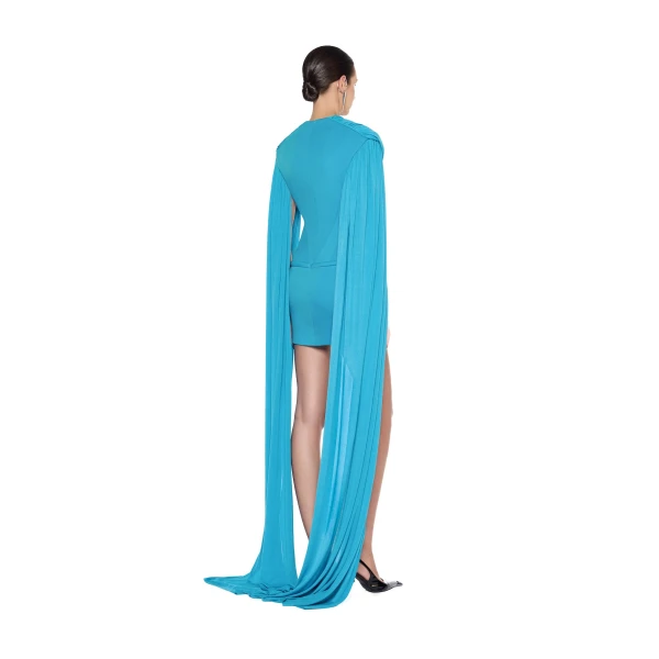 CHATS by C.Dam Irene Dress in Cerulean Blue | Mini Dresses | Coveti