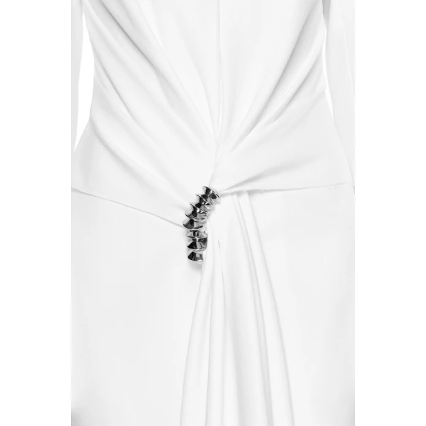 CHATS by C.Dam Jane Coat in White, view 4