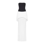 CHATS by C.Dam Katherine Dress in Black and White | Maxi Dresses | Coveti