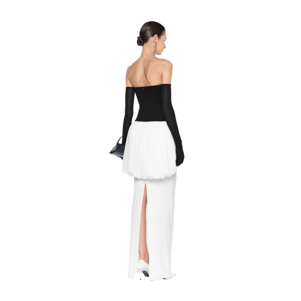 CHATS by C.Dam Katherine Dress in Black and White | Maxi Dresses | Coveti