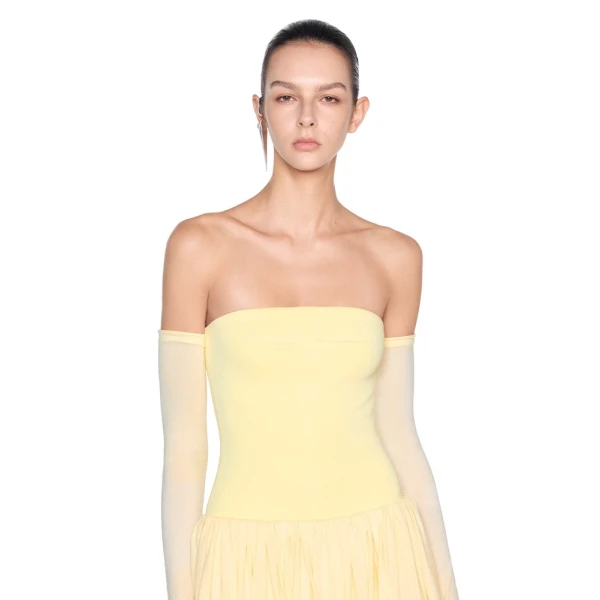 CHATS by C.Dam Katherine Dress in Yellow, view 4