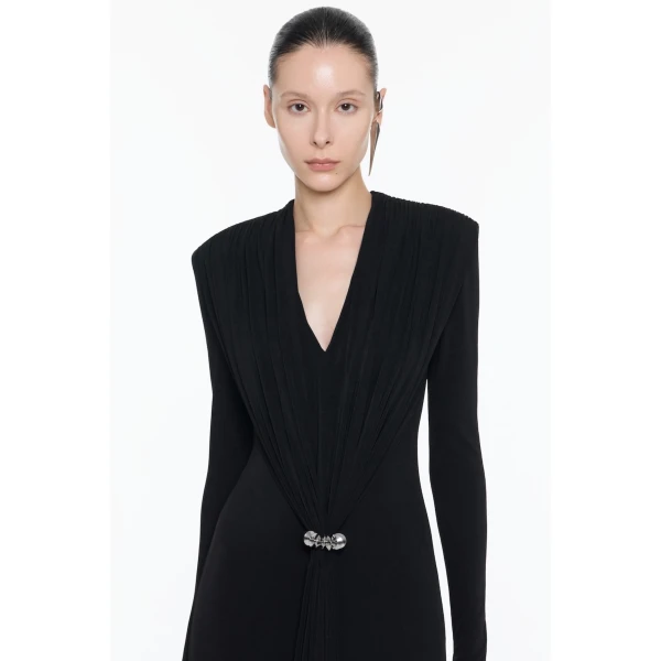 CHATS by C.Dam Keid Dress in Black | Maxi Dresses | Coveti