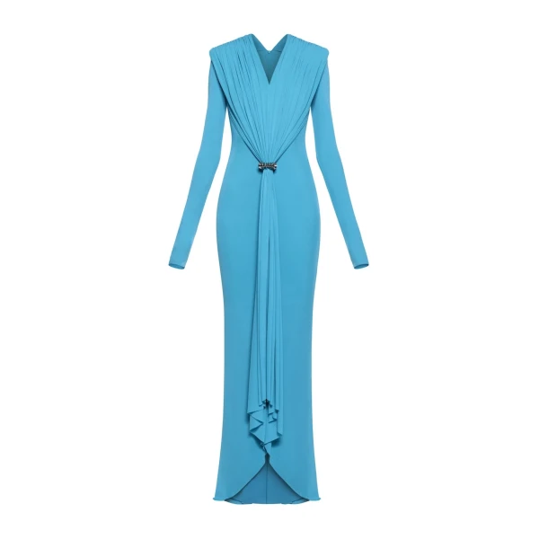 CHATS by C.Dam Keid Dress in Cerulean Blue | Maxi Dresses | Coveti