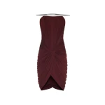 CHATS by C.Dam Lise Dress in Maroon | Mini Dresses | Coveti