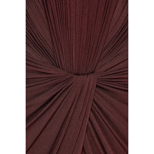 CHATS by C.Dam Lise Dress in Maroon, view 5