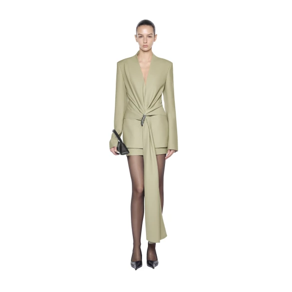 CHATS by C.Dam Mae Blazer in Sage Olive | Blazers | Coveti