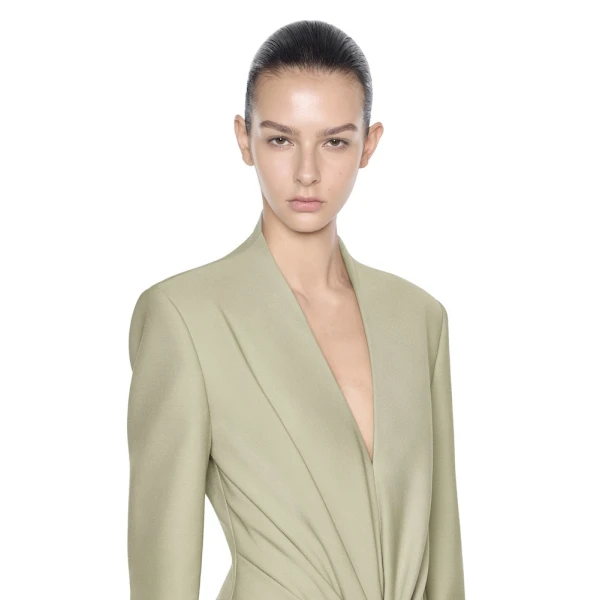 CHATS by C.Dam Mae Blazer in Sage Olive | Blazers | Coveti
