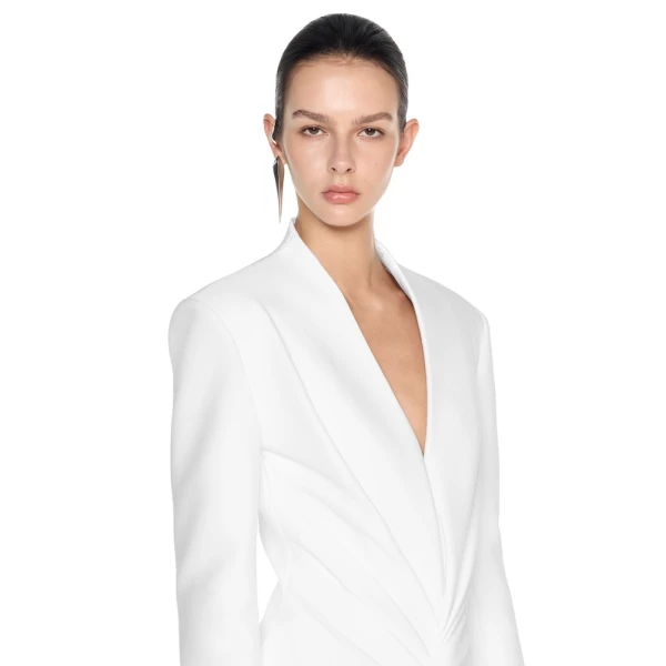 CHATS by C.Dam Mae Blazer in White | Blazers | Coveti
