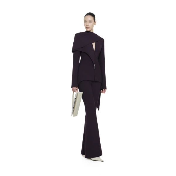 CHATS by C.Dam Maia Blazer in Mulberry Red, view 2