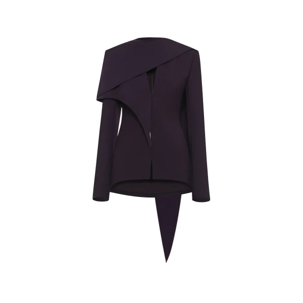 CHATS by C.Dam Maia Blazer in Mulberry Red